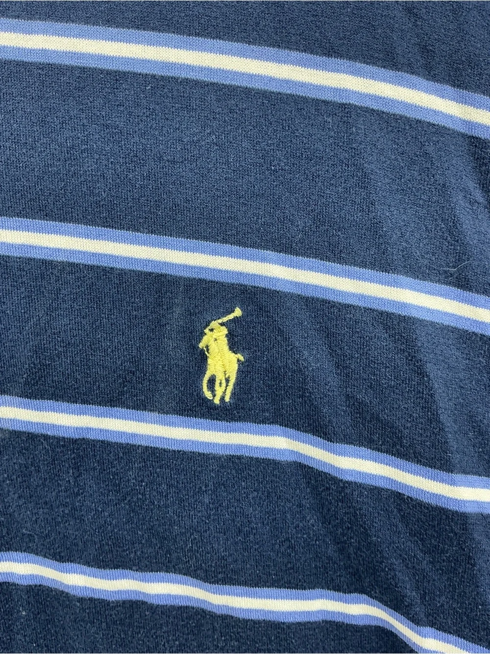 Ralph Lauren Navy & White Stripe Polo 1202